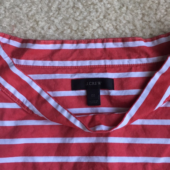 ❌SOLD❌ J. Crew funnelneck stripe hi low top shirt - Picture 8 of 8